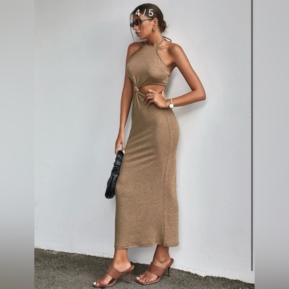 SHEIN Halter Maxi Dress - Picture 4 of 5